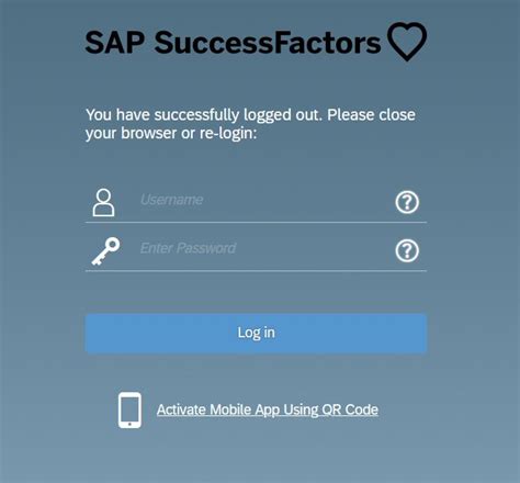 SAP SuccessFactors Login .